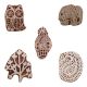 Set of 5 Piece New Mix Wooden Printing Blocks